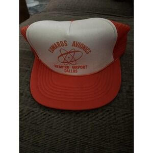 Vintage Edwards Avionics Redbird Dallas  Air Airlines  SnapBack Trucker  Hat